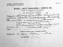 The composer's birth certificate