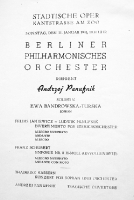 Program koncertu w Berlinie